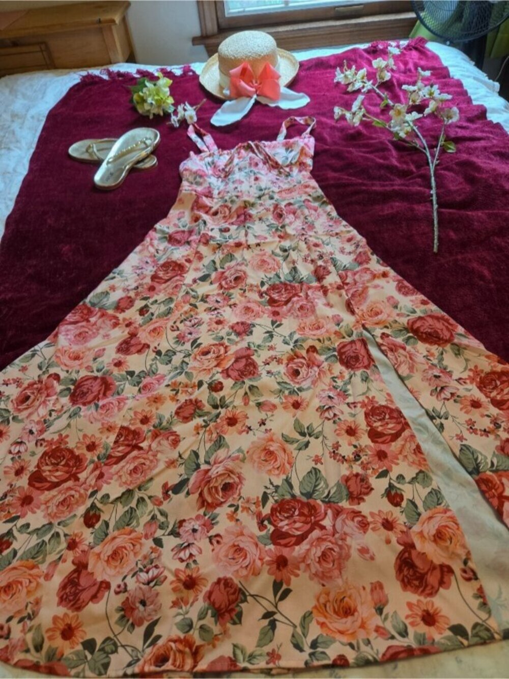 ADORABLE SATINY FLORAL CORSET MIDI DRESS SIZE M STUNNING!!!!!